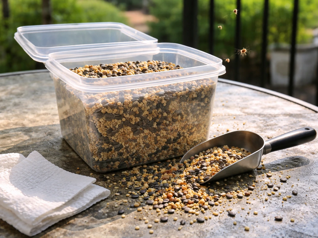 flying bugs in bird seed
