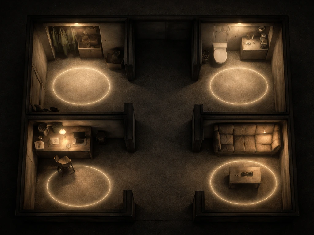 Minimal in-game map-style layout showing several labeled spawn-area spots for Birdseed in a simple room